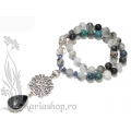 Colier azurit, agate si onix